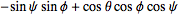 -sinpsisinphi+costhetacosphicospsi