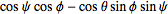 cospsicosphi-costhetasinphisinpsi