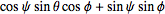 cospsisinthetacosphi+sinpsisinphi