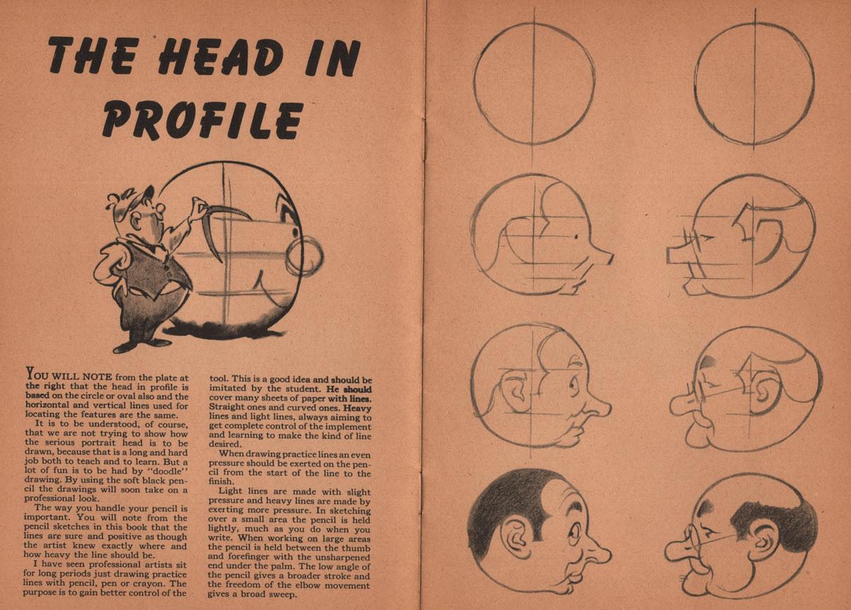 Cartooning Faces in Side view / profile view - drawing tutorial