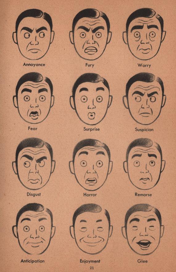 drawing cartoon expressions and emotions - drawing tutorial