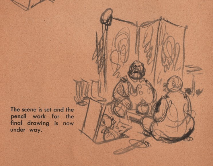 drawing the scenery for cartoons