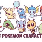Learn How to Draw Cute Chibi Kawaii Pokemon Characters with Easy Step by Step Drawing Tutorial for Kids and Beginners