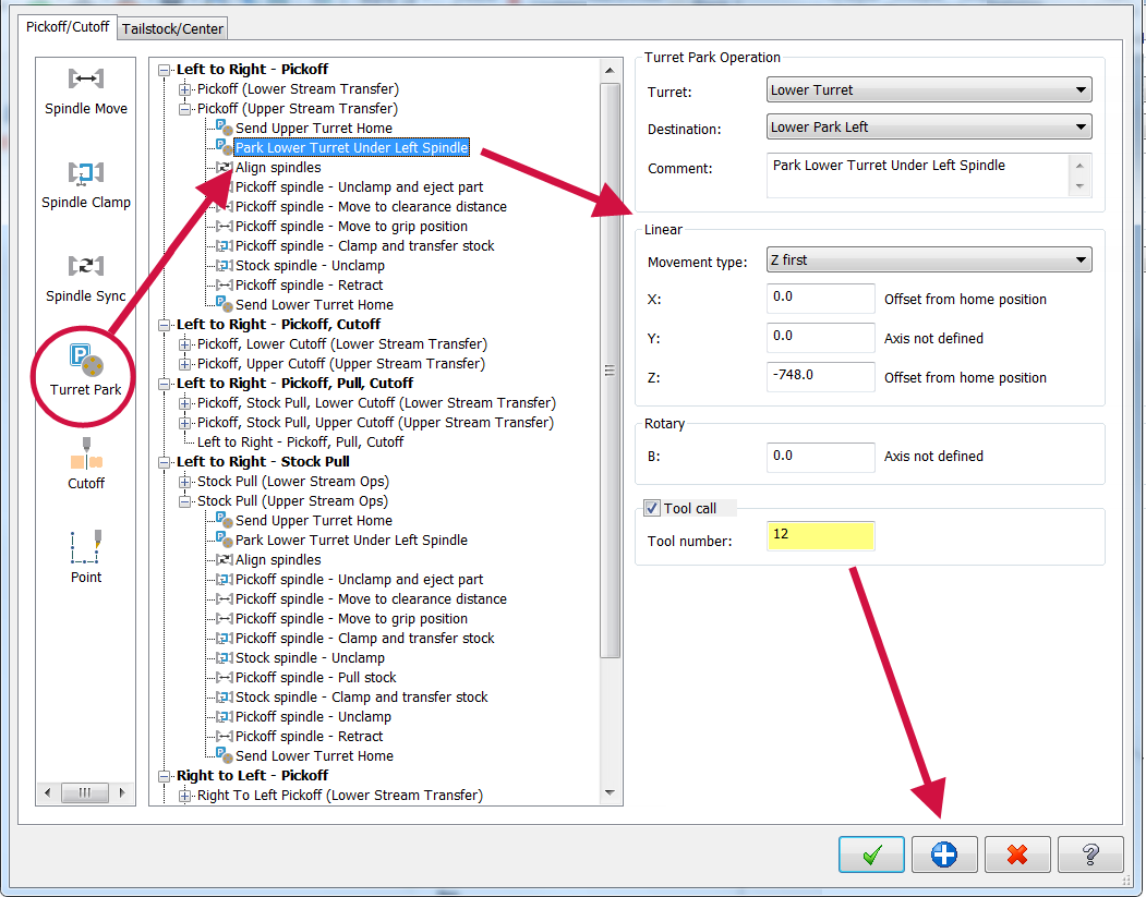 An operation edited and applied using the "Apply" button.