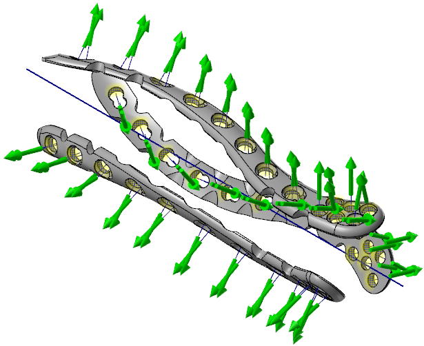 A part with "Orientation" set to "Axis" and "Direction" set to "Defined". 