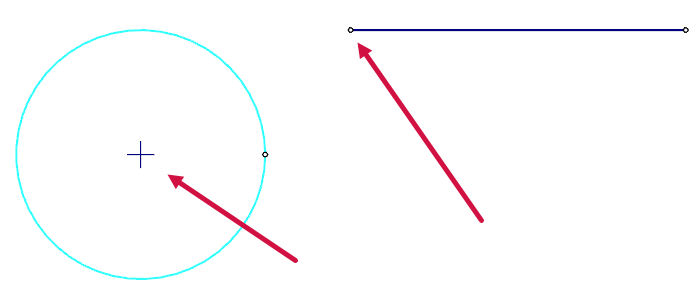 A tangent arc example.