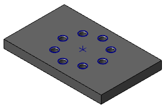 A set of eight holes.