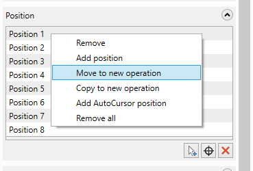 Moving holes to a new operation.