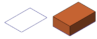 Surface extruded from a rectangular entity.
