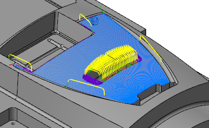 A 3D Blend toolpath with "Optimize cut order" off. 