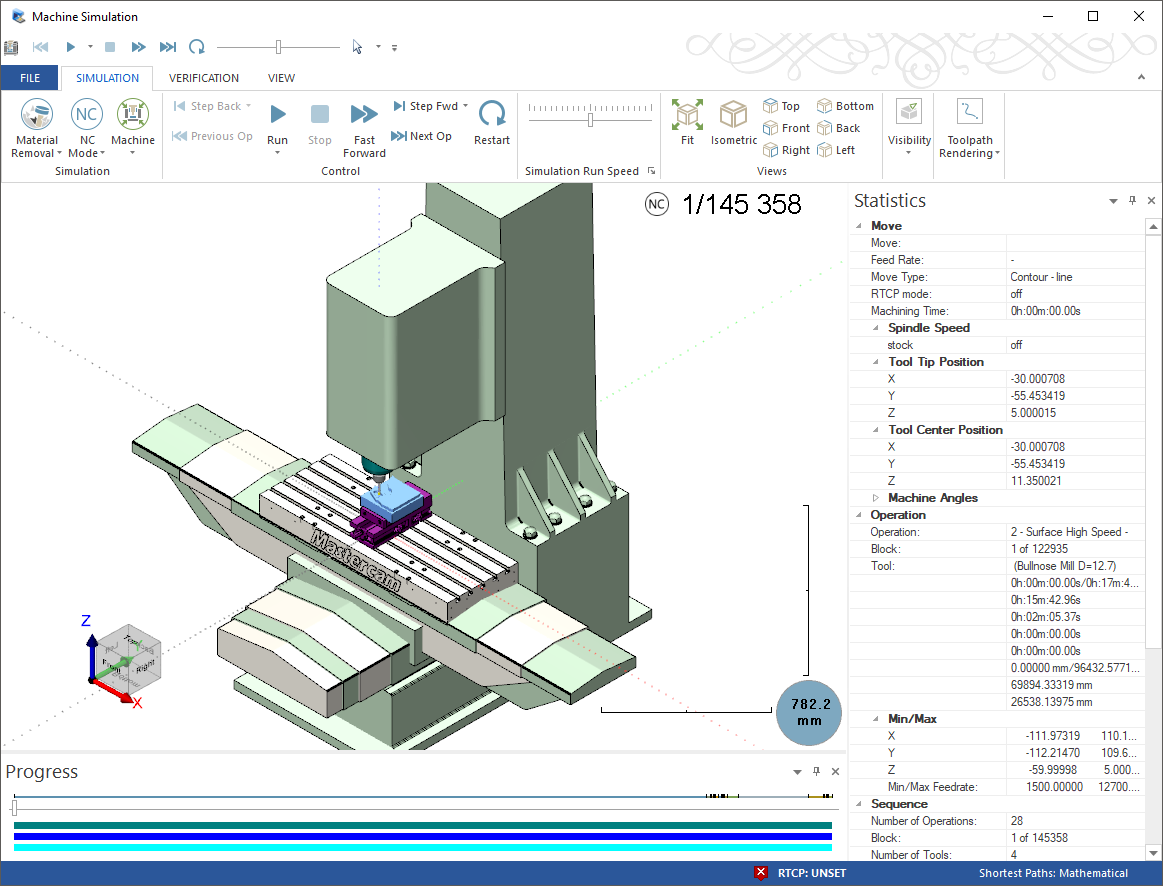 Machine Simulation in use. 