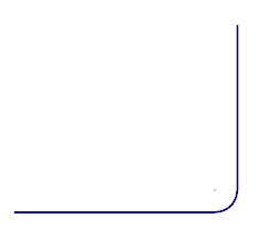 An entity with a rounded corner.