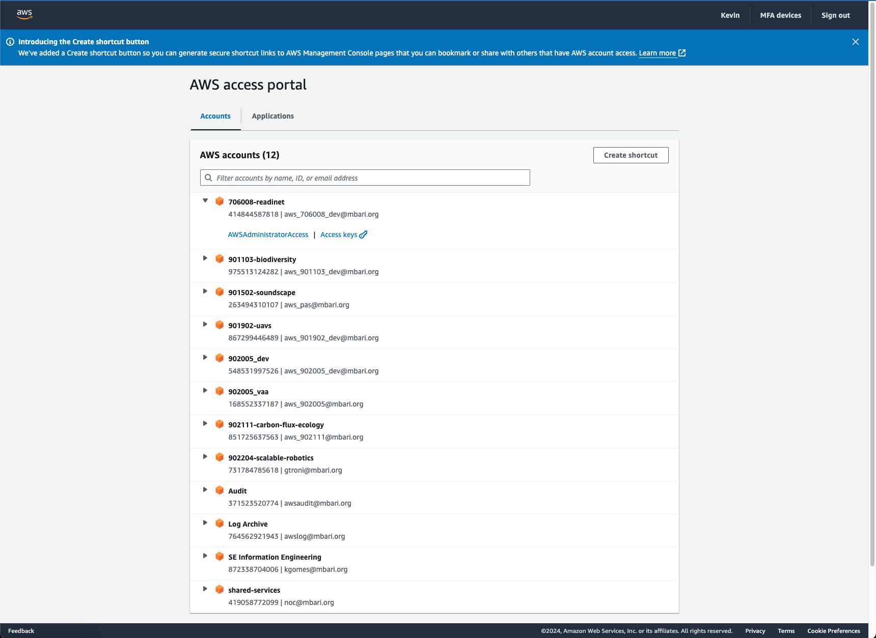 Account List with READinet