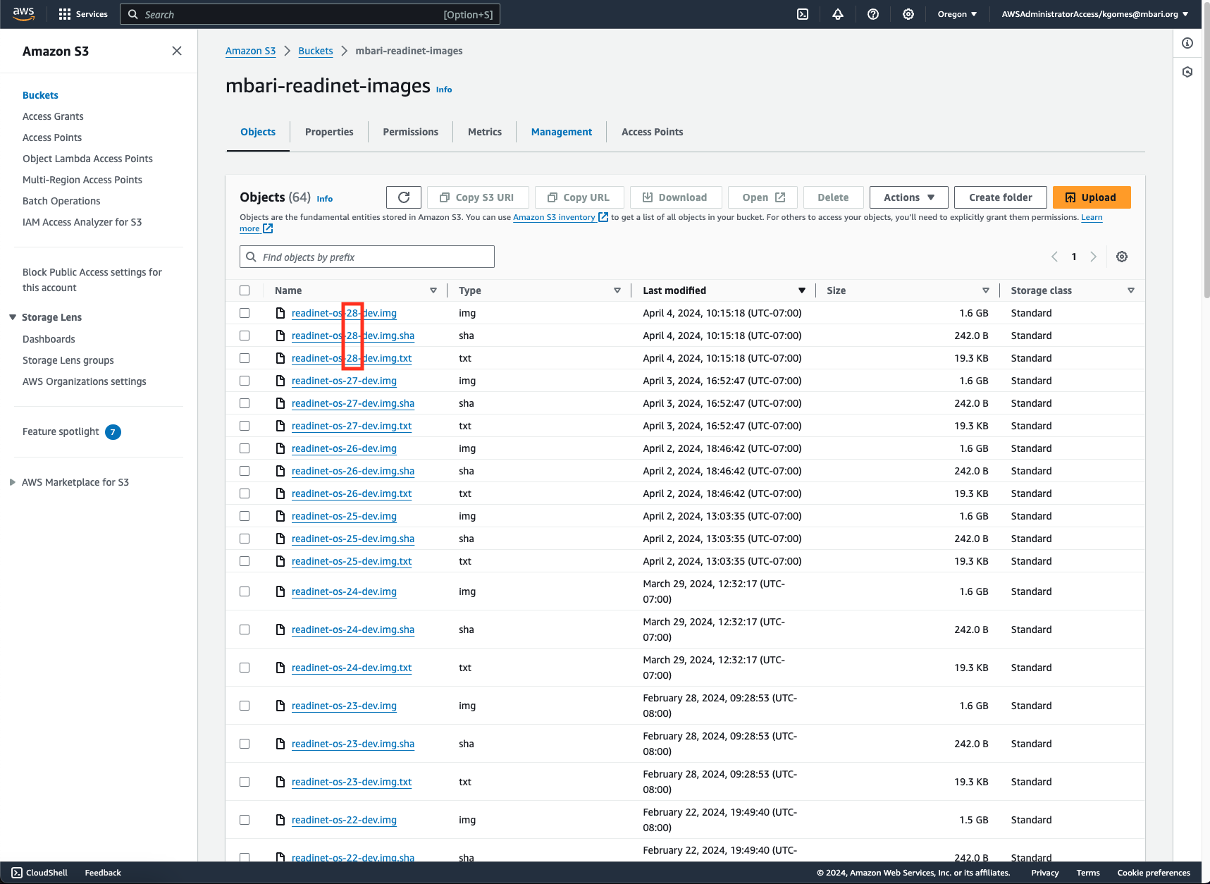 SD Image Listing
