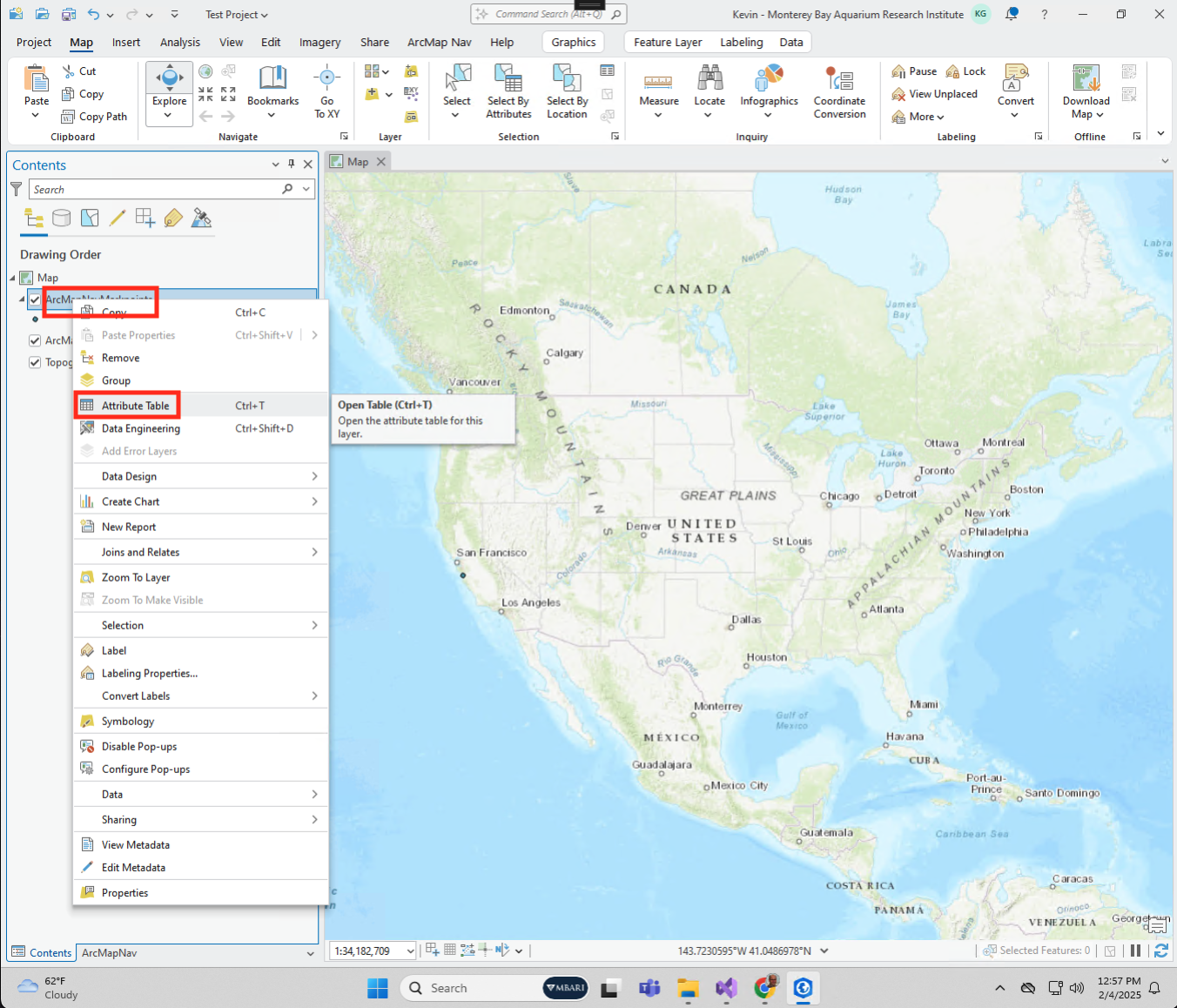 Select Attribute Table