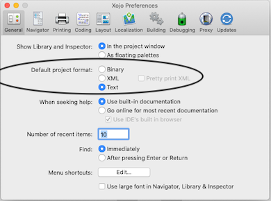 XojoPreferencesProjectFormat